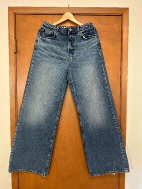 Reformation Cary High Rise Slouchy Wide Leg Jeans Galway 29